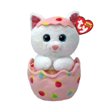 Giggles Cat in Egg Ty Beanie Boo Small